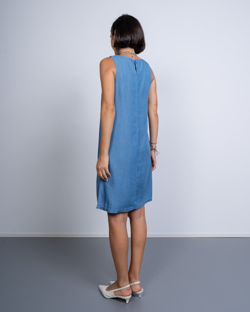 VESTITO FLEUR  DENIM MEDIO