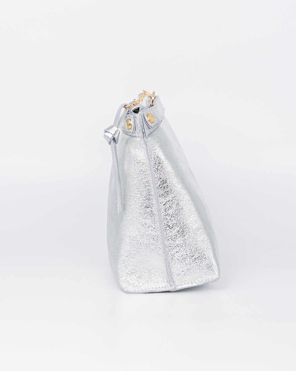 BORSA MINI SOFY METALIZZATA ARGENTO