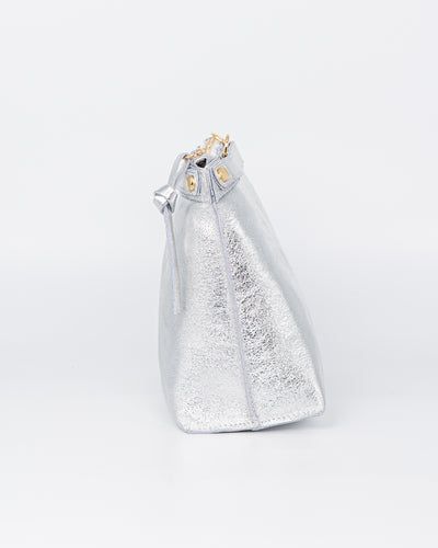 BORSA MINI SOFY METALIZZATA ARGENTO
