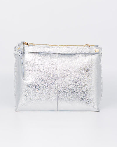 BORSA MINI SOFY METALIZZATA ARGENTO