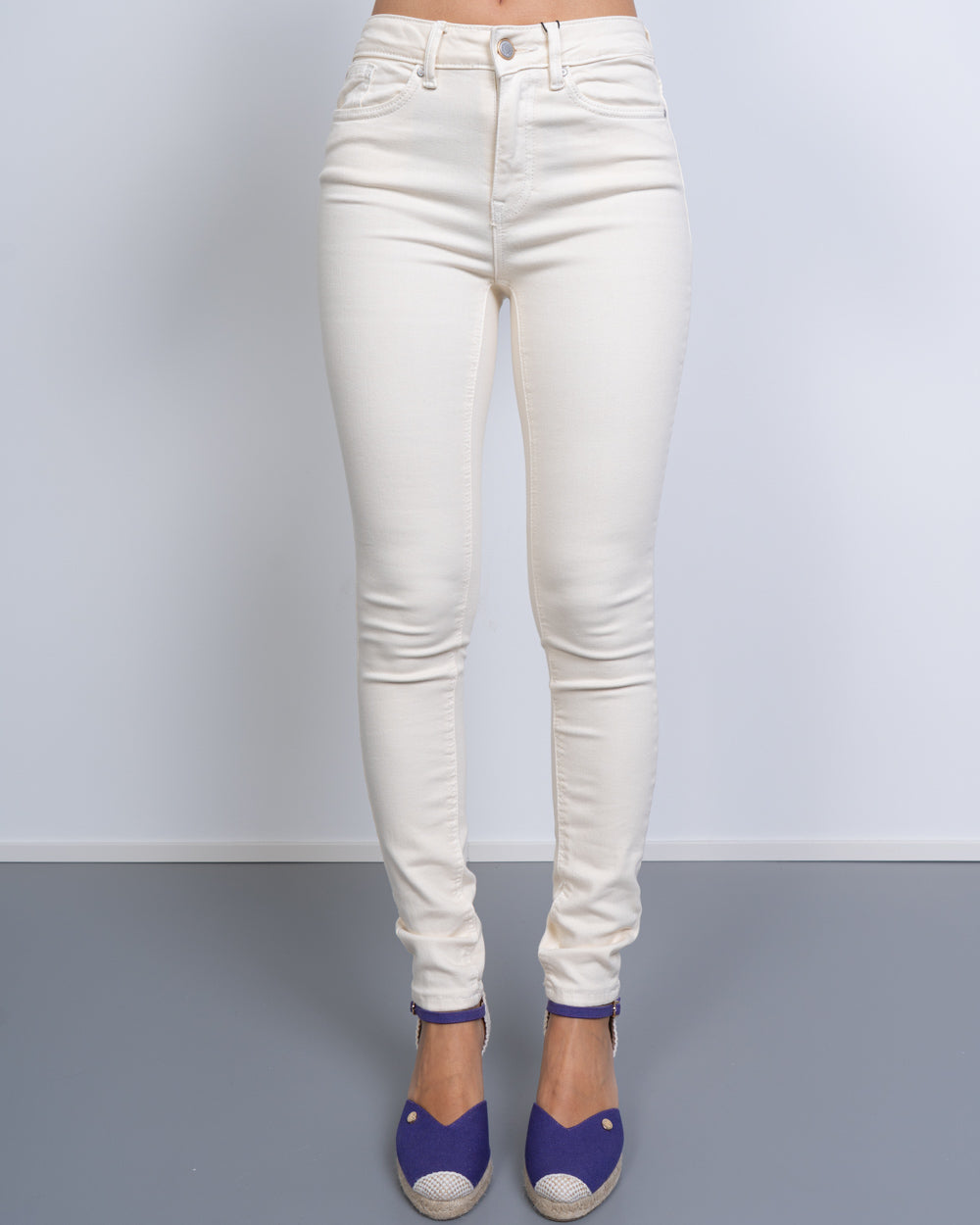 PANTALONE FLASH SKINNY ECRÙ