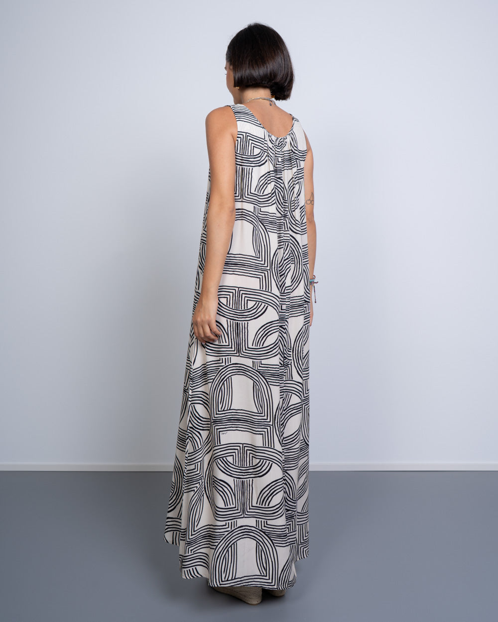VESTITO RINA GEO BICOLOR