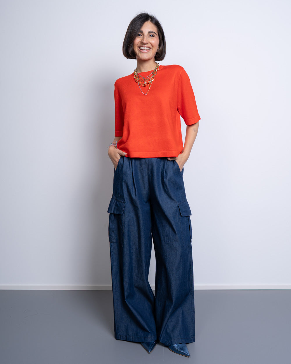 PANTALONE BIANCA DENIM