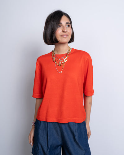MAGLIONE SILJE NCK ROSSO