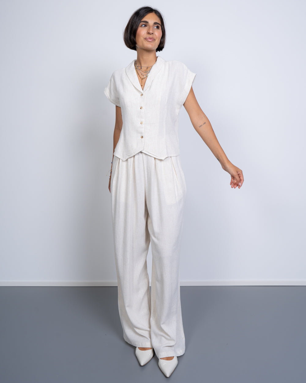 PANTALONE ATEL BIANCO