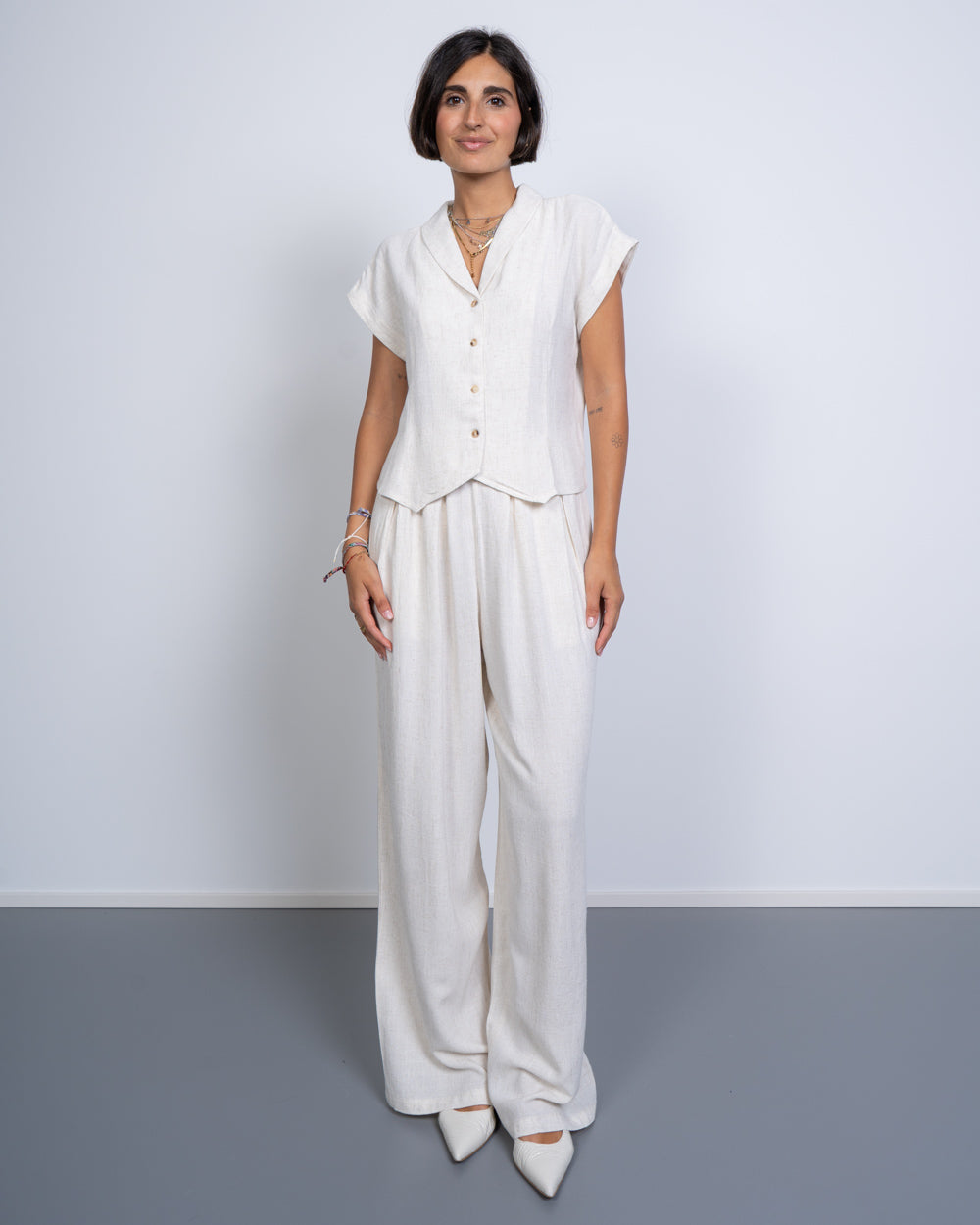 PANTALONE ATEL BIANCO