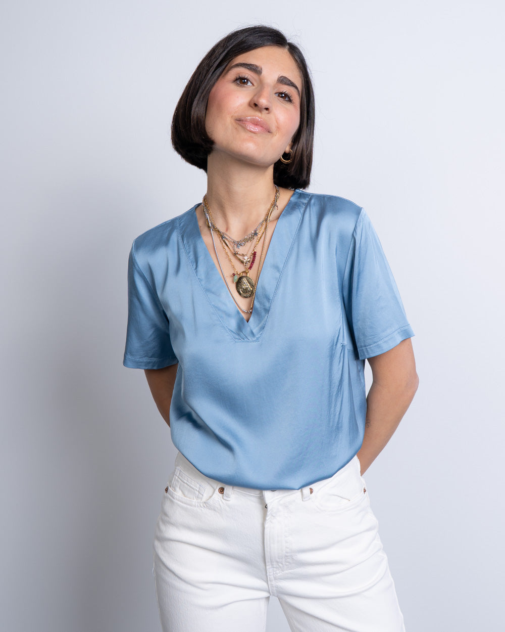 BLUSA PALMA POLVERE