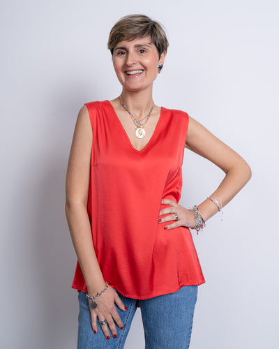 TOP PRISCILLA ROSSO