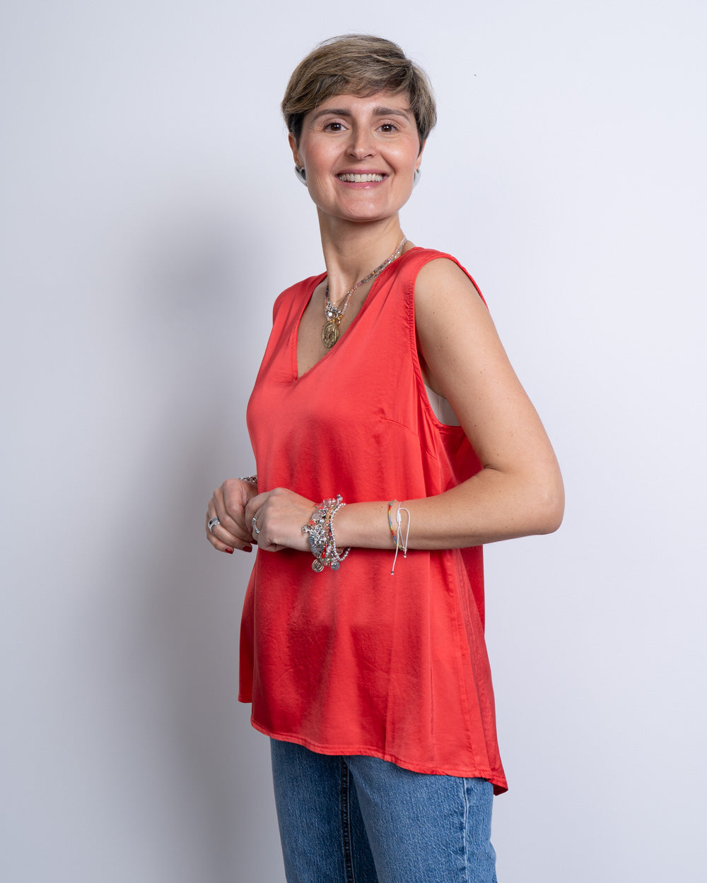 TOP PRISCILLA ROSSO