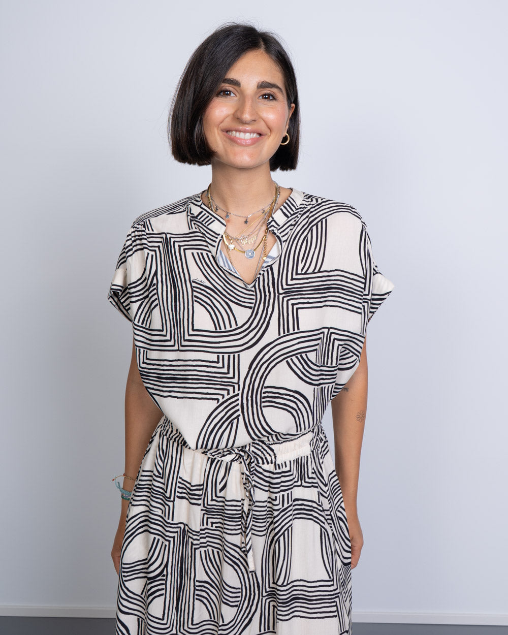BLUSA RAUL GEO BICOLOR