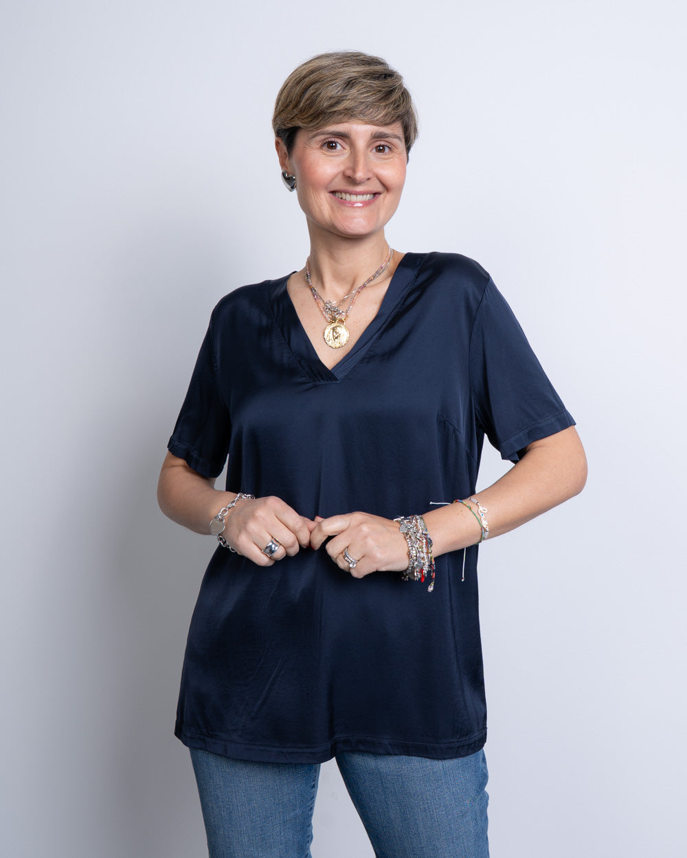 BLUSA PALMA BLU