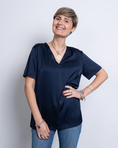 BLUSA PALMA BLU