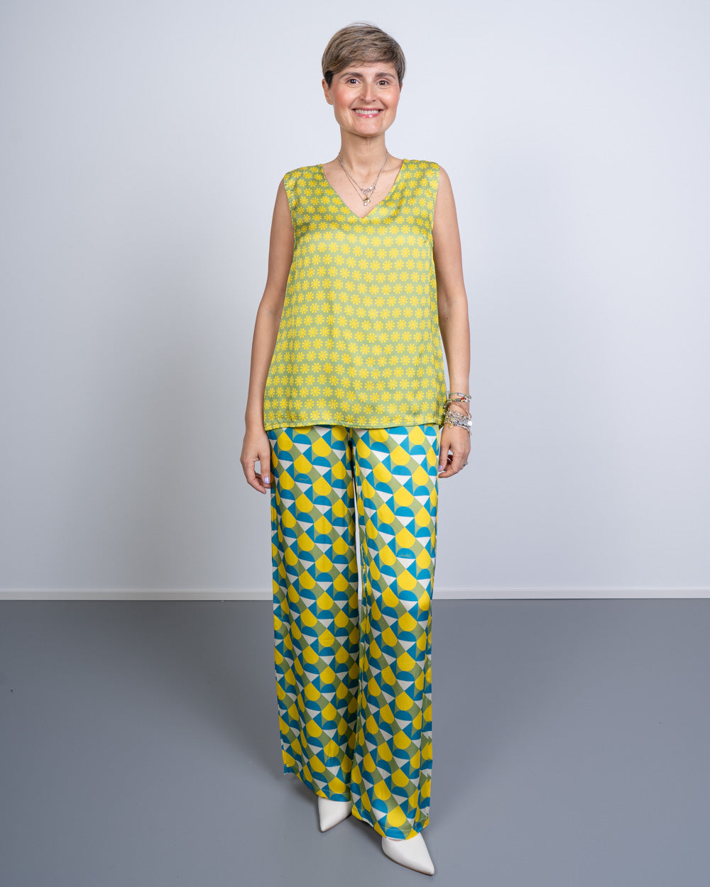 PANTALONE GIUSY ARCO LIME