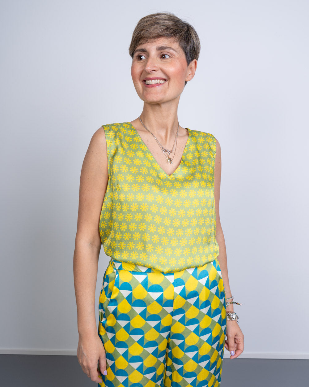 TOP GRETA FIORELLINO LIME