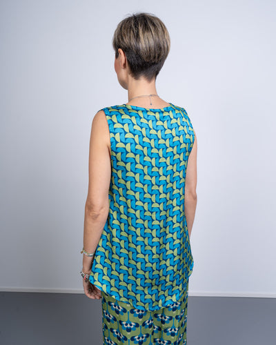 TOP GRETA GEO BLU