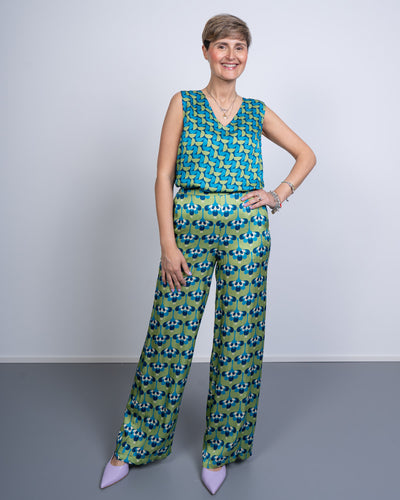 PANTALONE GIUSY AIRONE SALVIA