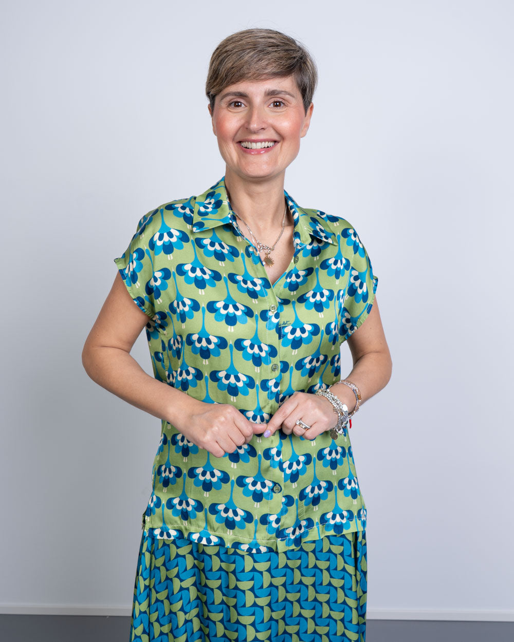 CAMICIA GLORIA AIRONE SALVIA