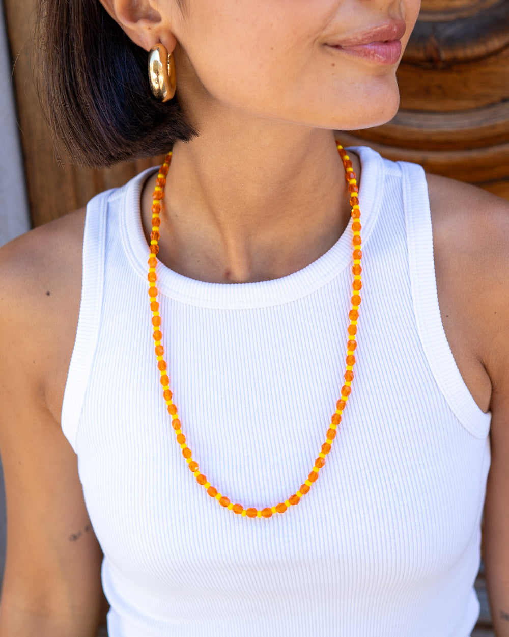 COLLANA CANDY LUNGA ARANCIO/GIALLO