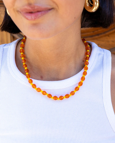 COLLANA CANDY CORTA ARANCIO/GIALLO