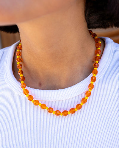 COLLANA CANDY CORTA ARANCIO/GIALLO