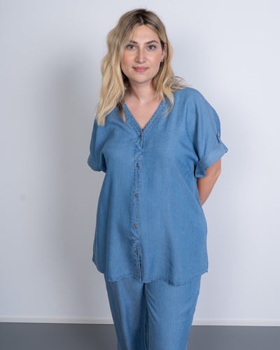 CAMICIA FLEUR BLU MEDIO