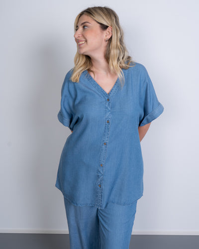 CAMICIA FLEUR BLU MEDIO