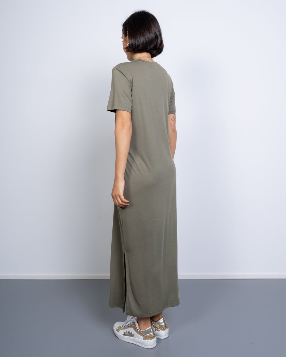 VESTITO ANORA VERDE MILITARE
