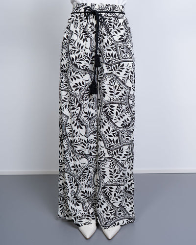 PANTALONE BALI PANNA/NERO