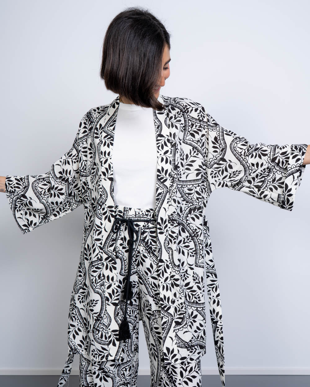 KIMONO BALI PANNA/NERO