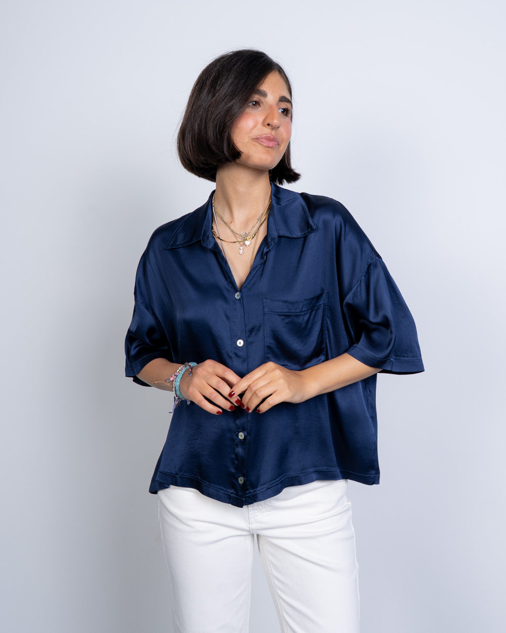 CAMICIA ANITA AZZURRO
