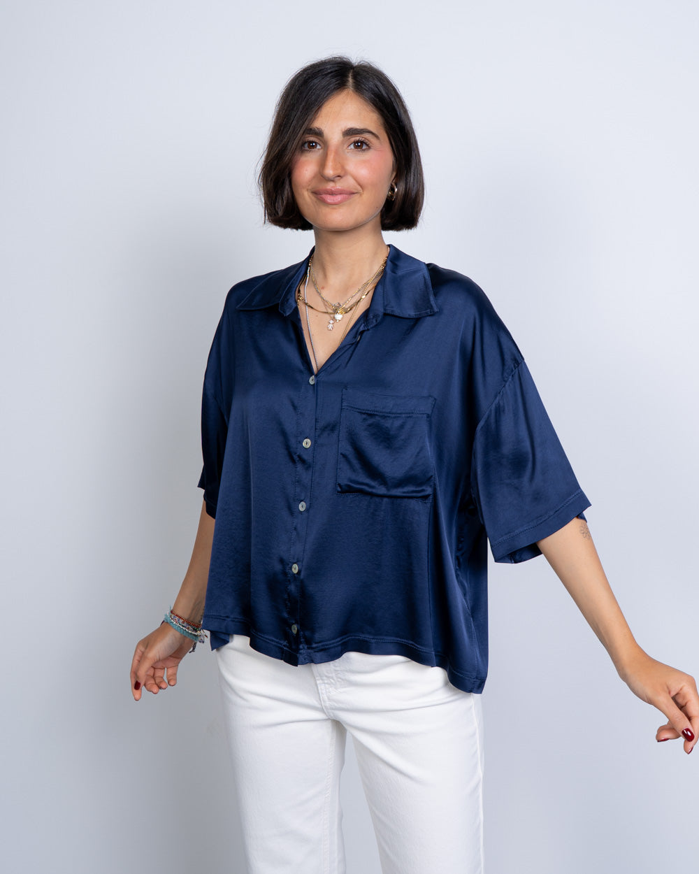 CAMICIA ANITA AZZURRO