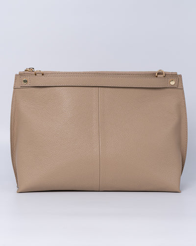 BORSA SOFY PELLE SABBIA