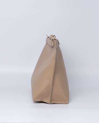 BORSA SOFY PELLE SABBIA