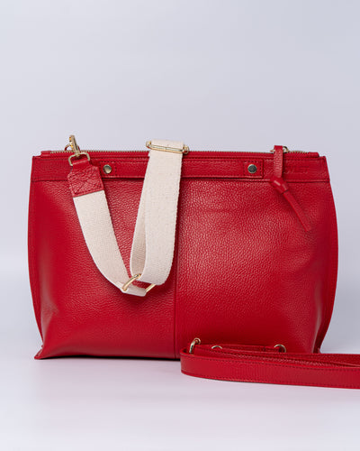 BORSA SOFY PELLE ROSSO