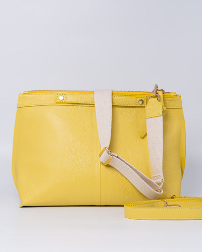 BORSA SOFY PELLE GIALLO