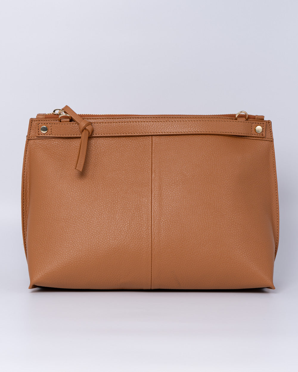 BORSA SOFY PELLE CUOIO CHIARO