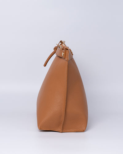 BORSA SOFY PELLE CUOIO CHIARO