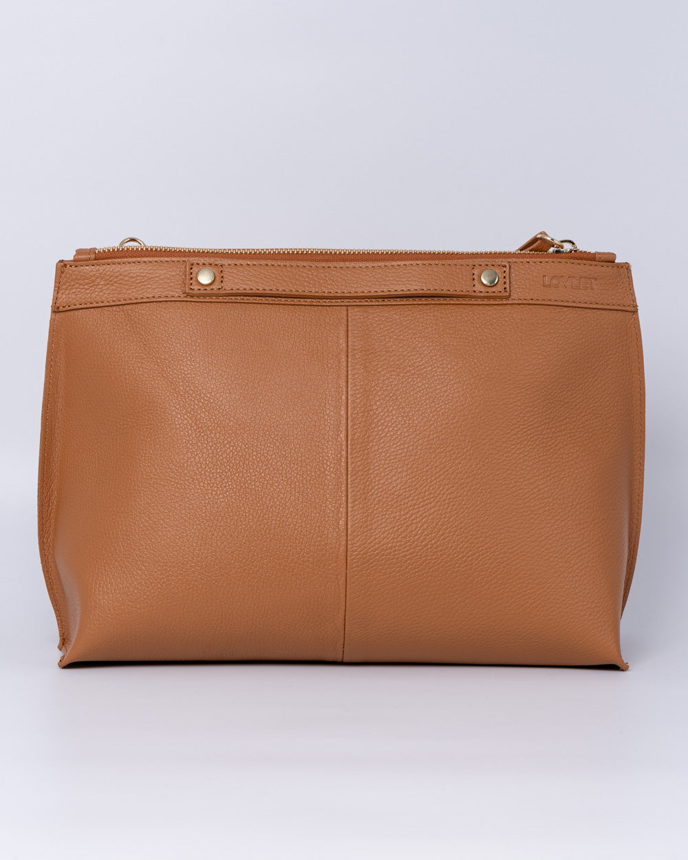 BORSA SOFY PELLE CUOIO CHIARO