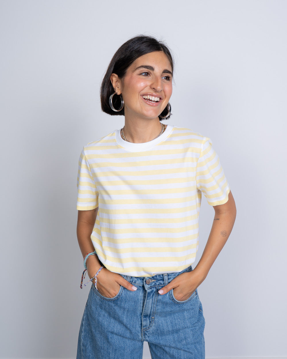 T-SHIRT RIA STRIPES GIALLO
