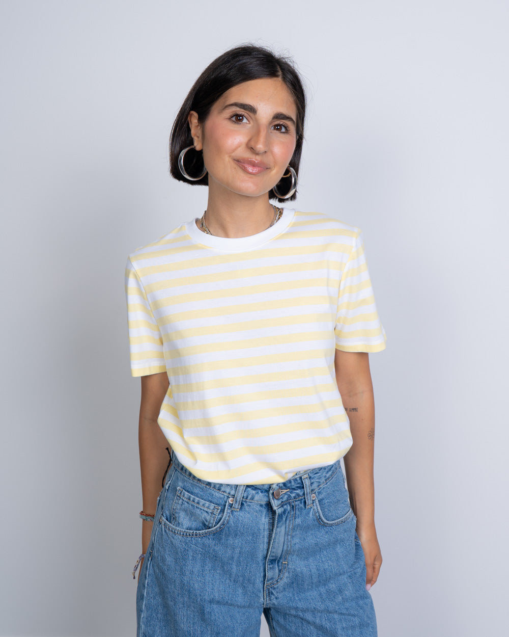T-SHIRT RIA STRIPES GIALLO