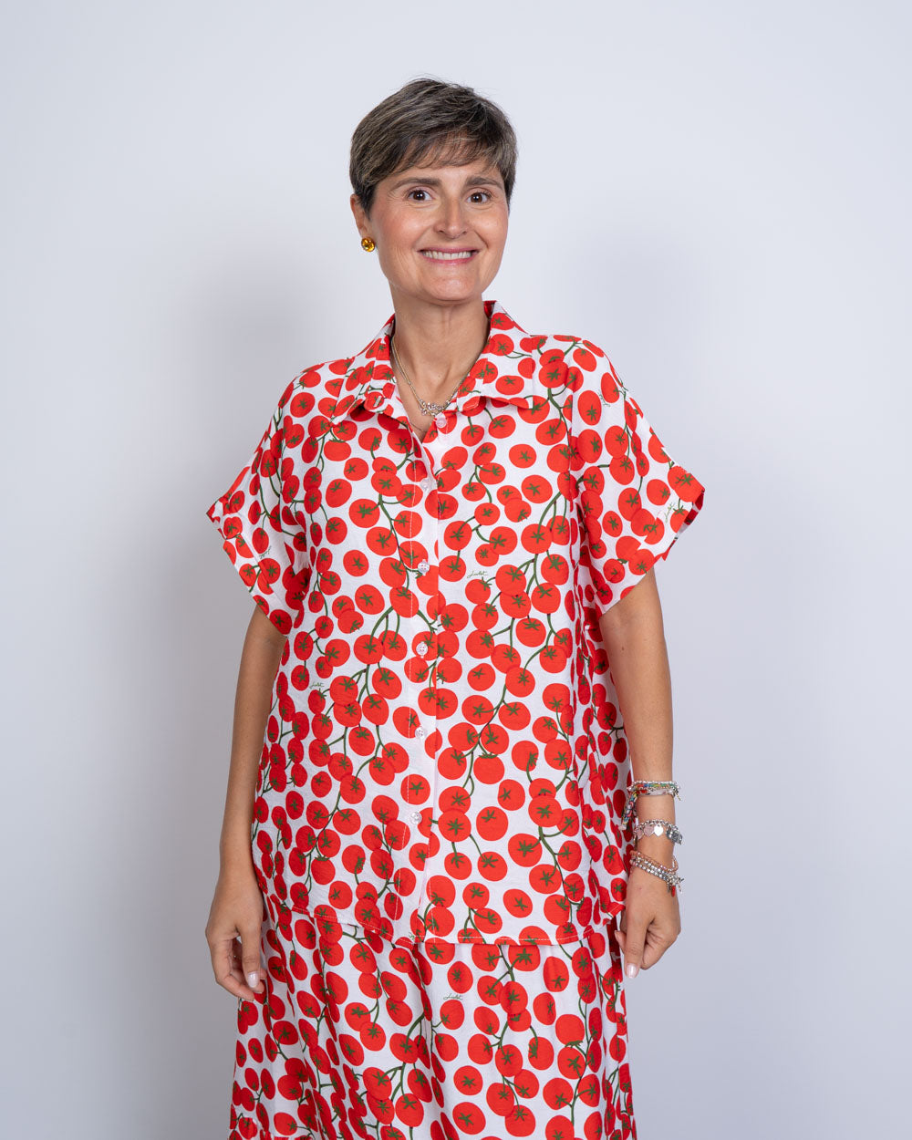 CAMICIA LENA POMODORI