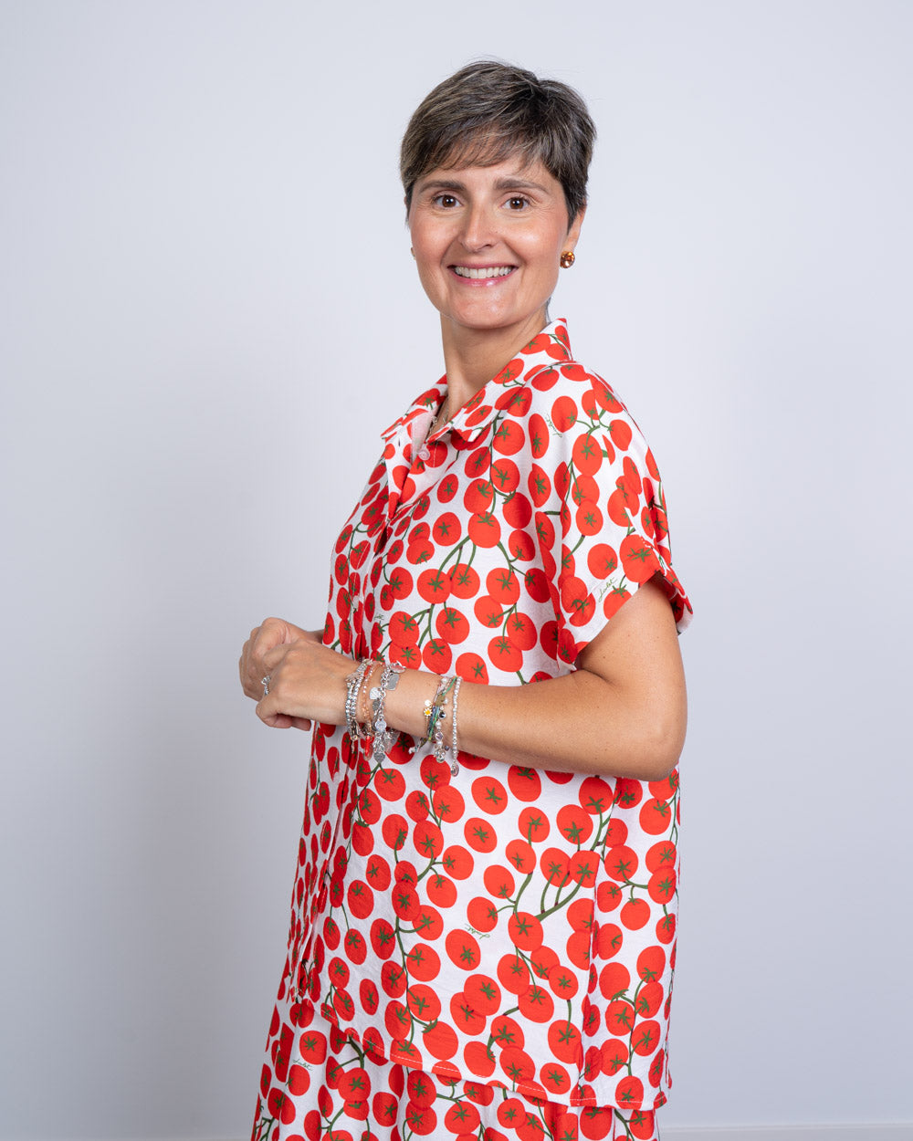 CAMICIA LENA POMODORI