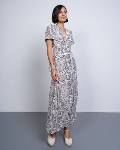 VESTITO ENNY  PANNA/NERO