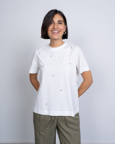 T-SHIRT SOLVEI BIANCO FIORI
