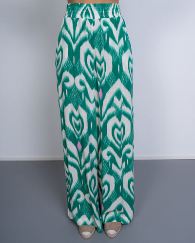 PANTALONE MENNY VERDE/PANNA