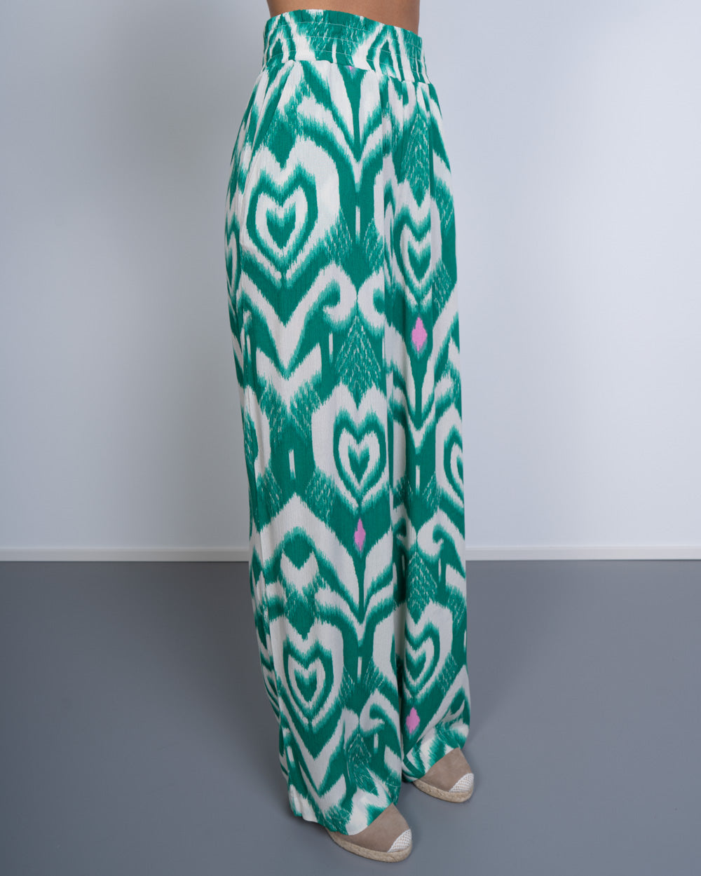 PANTALONE MENNY VERDE/PANNA