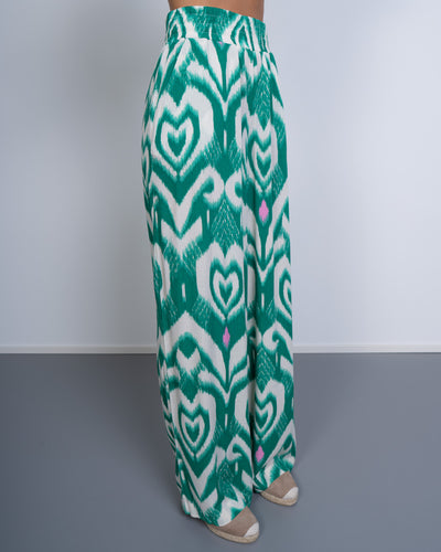 PANTALONE MENNY VERDE/PANNA