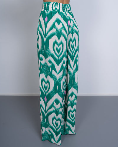 PANTALONE MENNY VERDE/PANNA