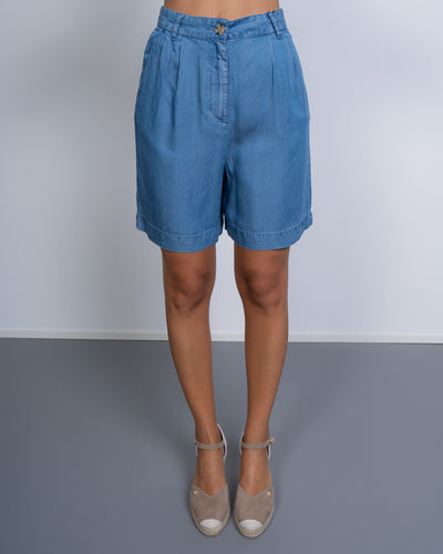 BERMUDA FLEUR DENIM MEDIO