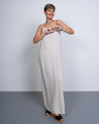 VESTITO PIA NERO BEIGE